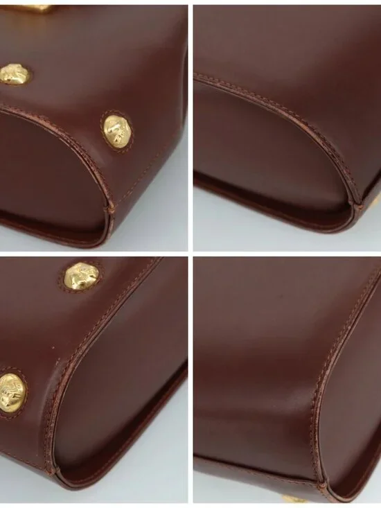 Salvatore Ferragamo Hand Bag Leather Brown Gold Auth mr885 - Picture 16 of 16